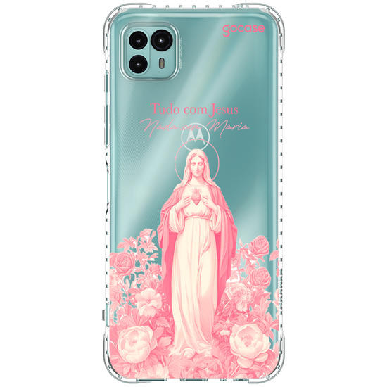Capinha para celular  Tudo com Jesus, Nada sem Maria