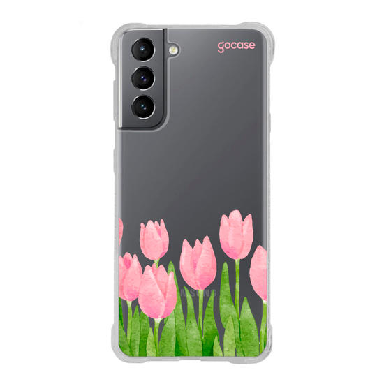 Capinha para celular  Tulipas Watercolor