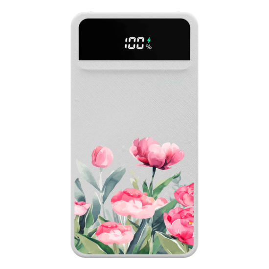 Carregador Portátil Turbo 10000mah - Tulips And Flowers