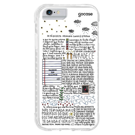 Capinha para celular  Um Cartão - Nenhuma Chuva é Eterna