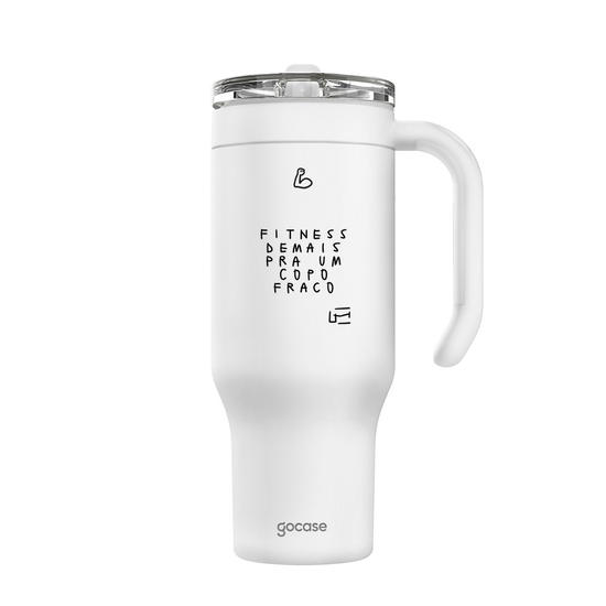 Copo Térmico Life + Ebook -  Um Cartão - Fitness Demais Para uma Garrafa Fraca