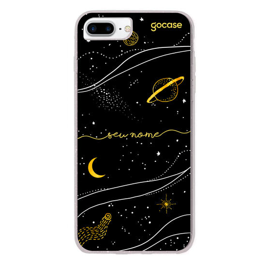 Capinha para celular Universo Dourado Manuscrita