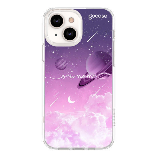 Capinha para celular Universo Purple Manuscrito