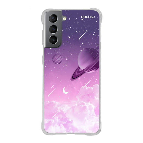 Capinha para celular Universo Purple Manuscrito