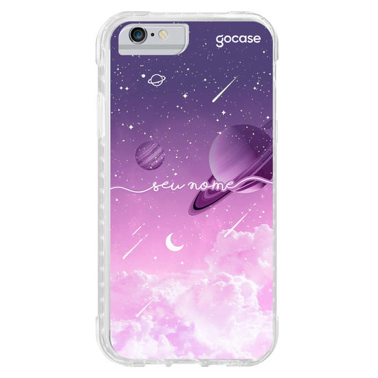 Capinha para celular Universo Purple Manuscrito