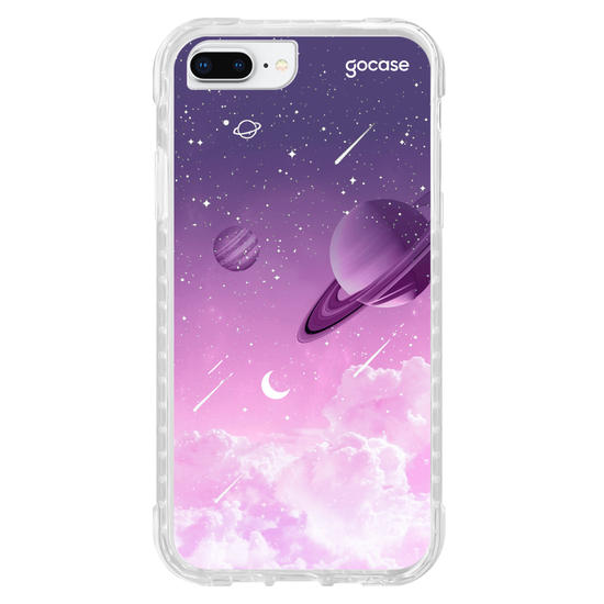 Capinha para celular Universo Purple Manuscrito
