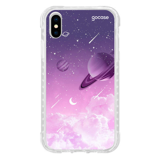 Capinha para celular Universo Purple Manuscrito