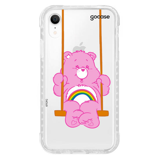 Capa Gocase Clear Glitter Rosa Para iPhone Xr - Loja online da UAITECH