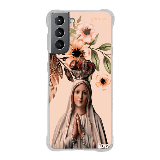 Capinha para celular  Use Dons - Nossa Senhora de fatima flores