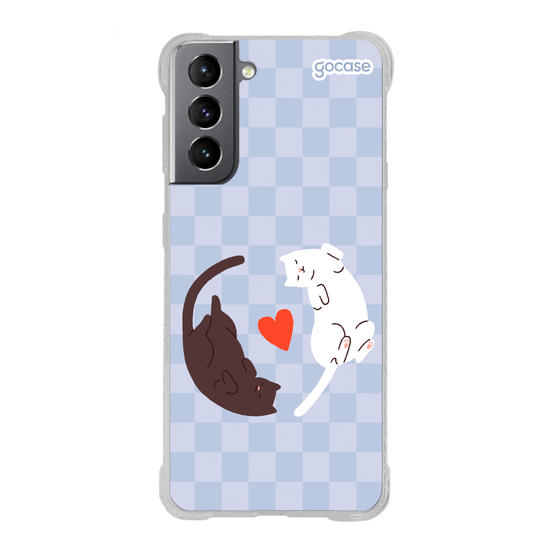 Capinha para celular Valentines Cats - Lovely