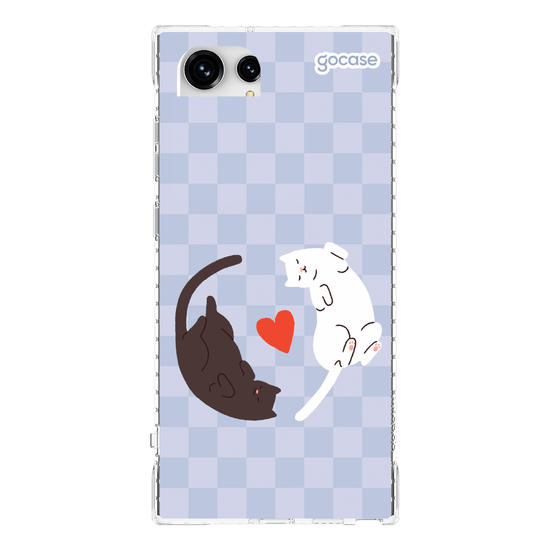 Capinha para celular Valentines Cats - Lovely