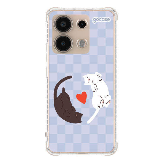 Capinha para celular Valentines Cats - Lovely