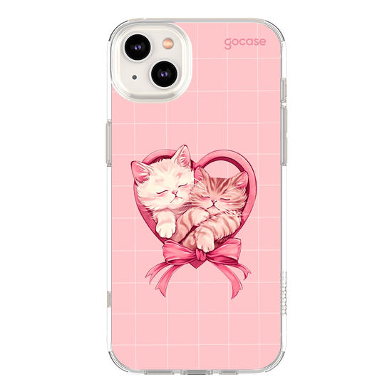 Capinha para celular Valentines Cats - Heart