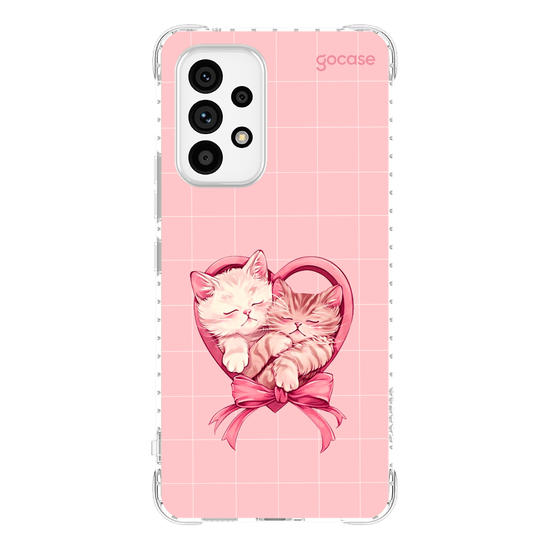 Capinha para celular Valentines Cats - Heart