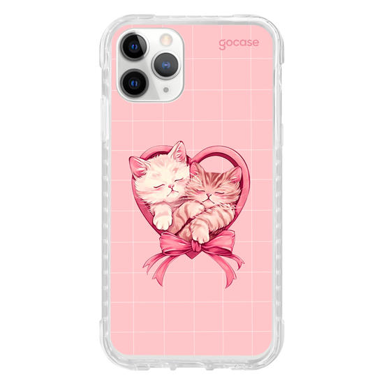 Capinha para celular Valentines Cats - Heart