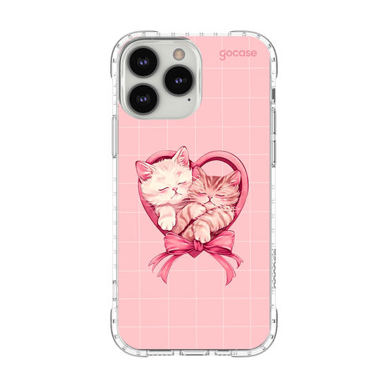 Capinha para celular Valentines Cats - Heart