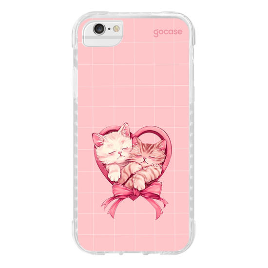 Capinha para celular Valentines Cats - Heart
