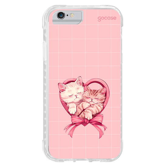 Capinha para celular Valentines Cats - Heart
