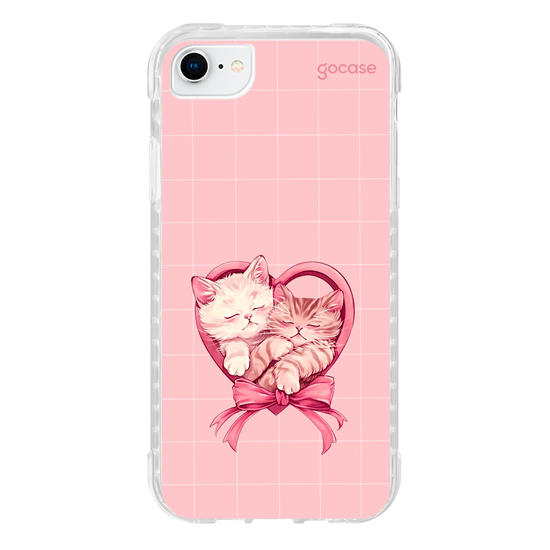 Capinha para celular Valentines Cats - Heart