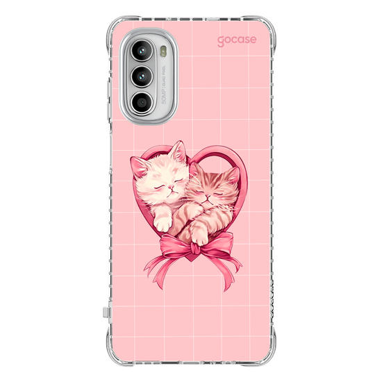 Capinha para celular Valentines Cats - Heart