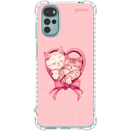 Capinha para celular Valentines Cats - Heart