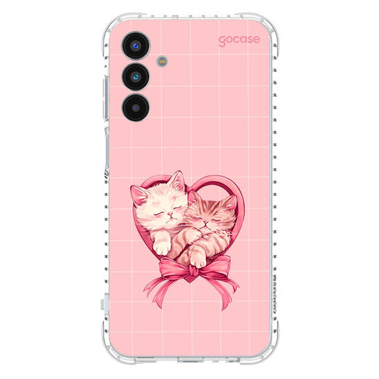 Capinha para celular Valentines Cats - Heart