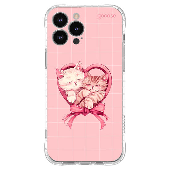Capinha para celular Valentines Cats - Heart