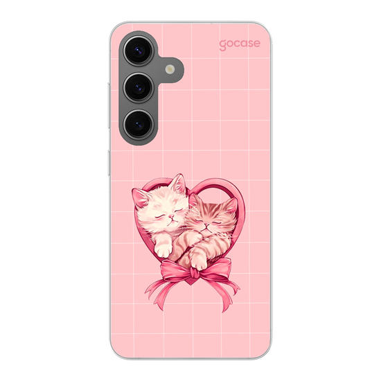 Valentines Cats - Heart Phone Case