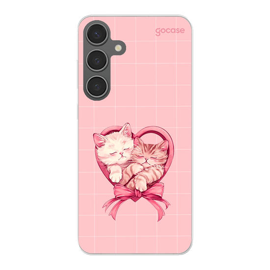 Valentines Cats - Heart Phone Case