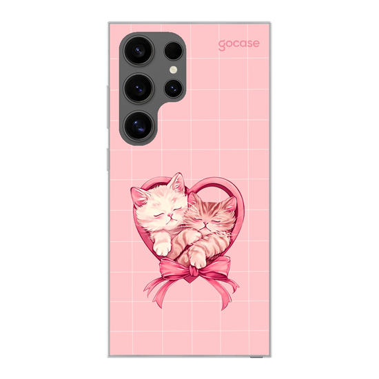 Valentines Cats - Heart Phone Case