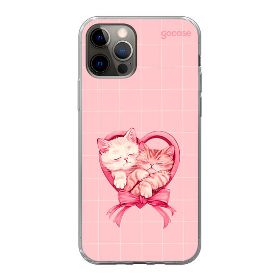 Valentines Cats - Heart Phone Case