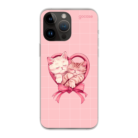 Valentines Cats - Heart Phone Case