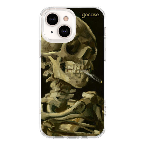 Van Gogh - Head of a Skeleton with a Burning Cigarette Phone Case