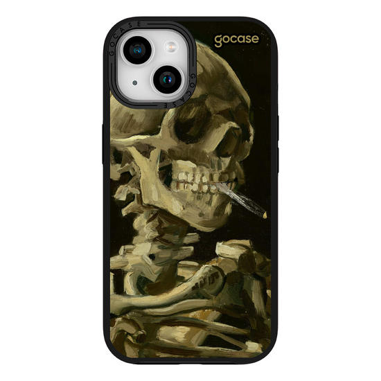 Van Gogh - Head of a Skeleton with a Burning Cigarette iPhone 15 Phone Case  - Gocase