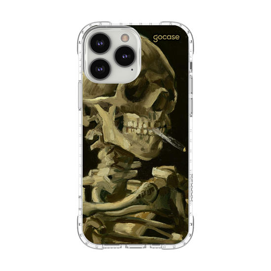 Capinha para celular Van Gogh - Head of a Skeleton with a Burning Cigarette