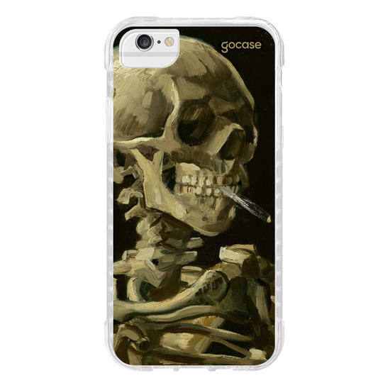 Capinha para celular Van Gogh - Head of a Skeleton with a Burning Cigarette