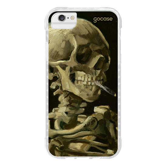 Capinha para celular Van Gogh - Head of a Skeleton with a Burning Cigarette