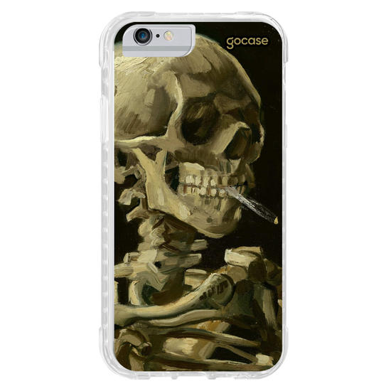 Capinha para celular Van Gogh - Head of a Skeleton with a Burning Cigarette