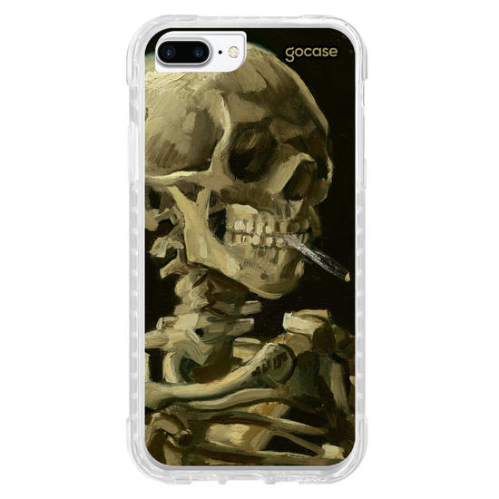 Capinha para celular Van Gogh - Head of a Skeleton with a Burning Cigarette