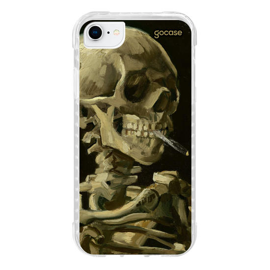 Capinha para celular Van Gogh - Head of a Skeleton with a Burning Cigarette