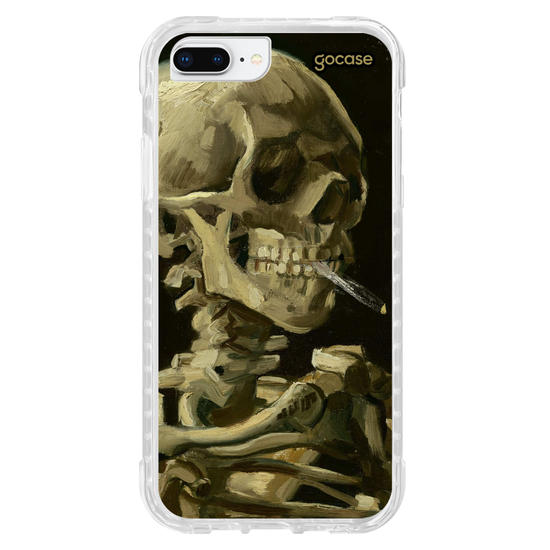 Capinha para celular Van Gogh - Head of a Skeleton with a Burning Cigarette