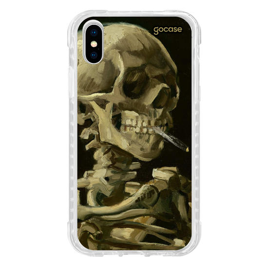 Capinha para celular Van Gogh - Head of a Skeleton with a Burning Cigarette