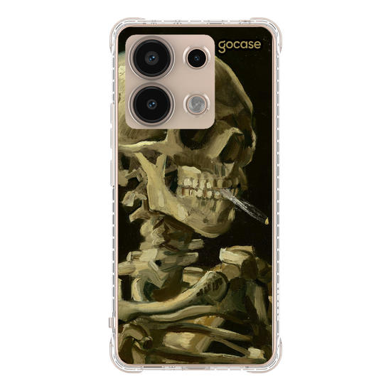 Capinha para celular Van Gogh - Head of a Skeleton with a Burning Cigarette