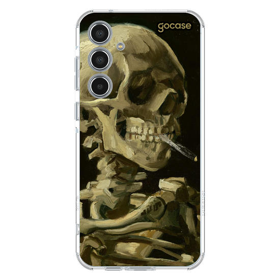 Capinha para celular Van Gogh - Head of a Skeleton with a Burning Cigarette