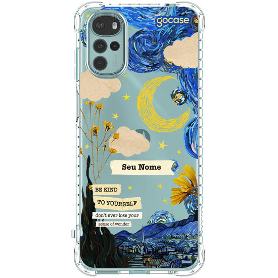 Capinha para celular Vincent Van Gogh - Colagem Noite Estrelada