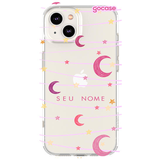 Capinha para celular Varal de Lua e Estrelas