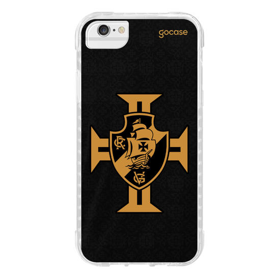 Capinha para celular Vasco da Gama - Uniforme 3 2022 Goleiro Preta Escudo