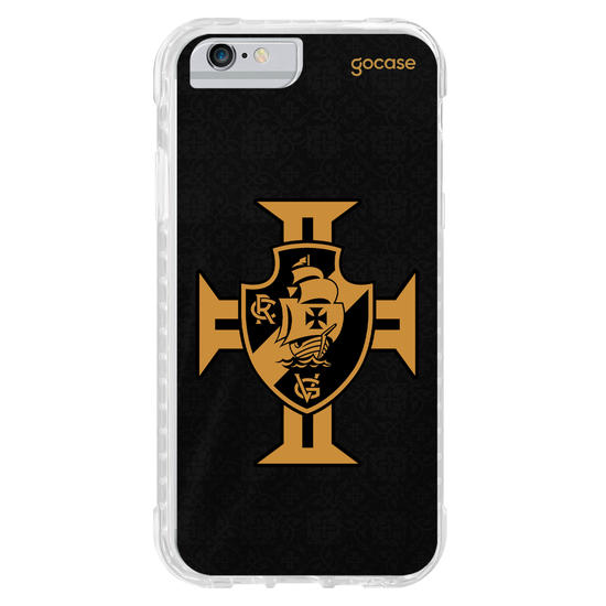 Capinha para celular Vasco da Gama - Uniforme 3 2022 Goleiro Preta Escudo