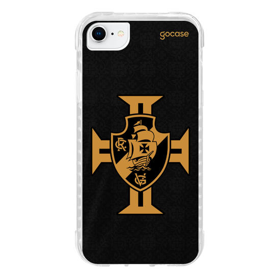 Capinha para celular Vasco da Gama - Uniforme 3 2022 Goleiro Preta Escudo