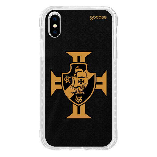 Capinha para celular Vasco da Gama - Uniforme 3 2022 Goleiro Preta Escudo
